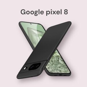 Google Pixel 8 スマホケース マットブラック 耐衝撃 カバー ブラック