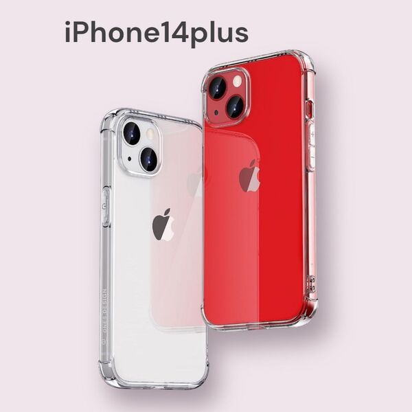 ONES iPhone14Plus 音楽 ケース HD全透明 クリア スマホ 耐衝撃 軽量
