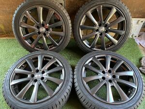 美品　205/45R17 88Q YOKOHAMA iceGUARD 2021年製　スタッドレス バリ山4本セット　17x7J ET 37 PCD 100 5H ハブ系やく　57mm