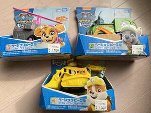 【開封品】パウパトロール ベーシックビークル ロッキー ラブル スカイ 3体セット ビークル おもちゃ まとめ