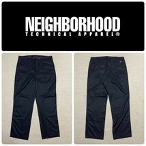 名作 NEIGHBOR HOOD ネイバーフッド 光沢 ナイロン ワーク ミリタリー ワイド スラックス パンツ 3 type urban garment ロゴ ワンポイント_画像1