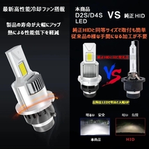 業界初ついに完成 純正球と簡単に交換するだけで HID を LED 化へ D2S D2R D4S D4R 爆光 安心 安全 6500K 16000LM 完全保証_画像8