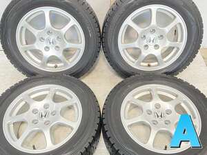 中古タイヤ スタッドレスタイヤ ホイールセット 4本セット 215/60R16 ホンダ純正 16x6.5 55 114.3-5穴 DUNLOP ウィンターマックス WM01