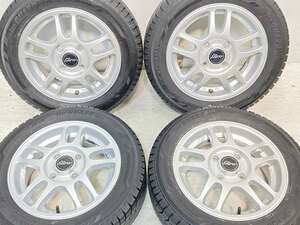 中古タイヤ スタッドレスタイヤ ホイールセット 4本セット 155/65R13 　 giro 13x4.5 43 100-4穴 ヨコハマ アイスガード iG60