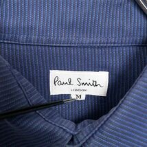 ヴィンテージ　ポールスミス　90s　ボーダー　長袖シャツ　ブルー系　メンズ　Mサイズ　Paul Smith_画像6