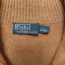 ヴィンテージ　ポロラルフローレン　ハーフジップ　モックネック　ニットセーター　メンズ　Ｌサイズ　キャメル　POLO RALPH LAUREN_画像8