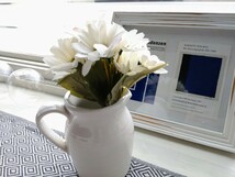 フラワーベース 花器 花瓶 ポット ジャグ ホワイト 雅姫 インテリア シャビーシックユーズド ピッチャー_画像1