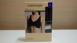 C210-5555670 CalvinKlein カルバンクライン スポーツブラジャー ２枚入り ブラック 黒色 US/Lサイズ 日本/XLサイズになると思います