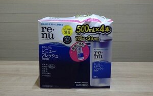 F831-16035 格安1000円スタート!! 使用期限2024/1 ボシュロム レニュー フレッシュ 500mL×4本+120mL×2本 ソフトコンタクトレンズ用消毒剤