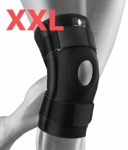 [未使用]膝サポーター ヒンジ付き 膝固定 サポート 筋トレ/ランニング XXL