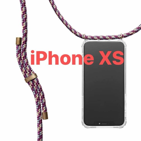 iPhone XS ケース iPhone X ケース クリア ネック ショルダー