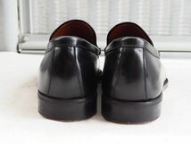 60s J&M Hand Sewn Front Slip-on shoes ジョンストンアンドマーフィー ブラックスリップオンシューズ_画像6