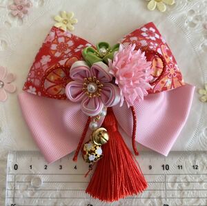  hand made ribbon Japanese style hair clip 31 kimono hakama . yukata . The Seven-Five-Three Festival hair ornament cat pohs postage included 