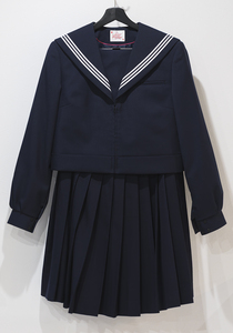 美品 スカート裏地付き 制服 セーラー服 女子 冬服