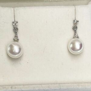  flower . class book@ pearl pearl earrings diamond 8mm white pink natural fresh water pearl rarity color 