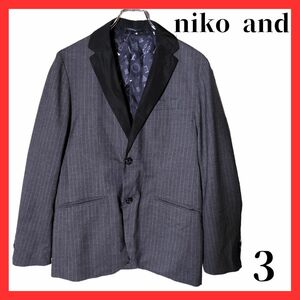 niko and 　古着男子　men's　ジャケット　裏柄　3サイズ