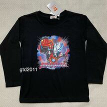 ウルトラマン◇ブレーザー◇ロンT◇長袖◇Tシャツ◇総柄◇120◇黒◇実写_画像1