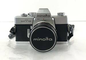 【SR176】MINOLTA ミノルタ SRT101 フィルムカメラ MC ROKKOR-PF 1:14 f＝58㎜ 5853944 MINOLTA LENS MADE IN JAPAN レンズ ケース付き