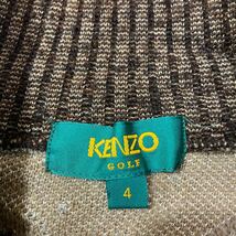 297 KENZO GOLF ケンゾー ゴルフ ハーフジップ 3D セーター ロゴ刺繍 立体 サイズ4 デザインニット ゆったり メンズ 40110A_画像6