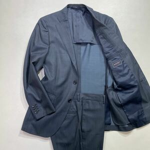 279 THE SUIT COMPANY RAIN & TRAVEL シャドーストライプ スーツ セットアップ Biellano Finish ジャケット スラックス ビジネス 40115C