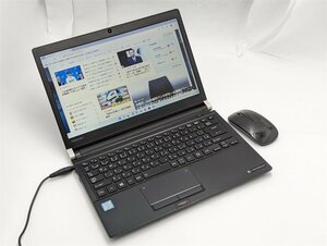 1円～ 新品マウス付き 高速SSD 13.3型 中古良品ノートパソコン 東芝 R73/F 第6世代i5 8GB Wi-Fi Bluetooth カメラ Windows11 Office 保証付