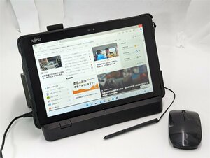 1円～ 新品無線マウス付 日本製 タブレット 10.1型 富士通 ARROWS Tab Q508/SE 中古良品 Atom 4GB 無線 Bluetooth カメラ Windows11 Office