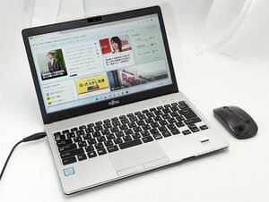 1円～ 新品無線マウス付き 中古ノートパソコン Windows11 SSD256GB 13.3型 富士通 S936/P 第6世代 Core i5 8GB 無線 Bluetooth Office済