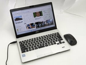 送料無料 高速SSD マウス付き 13.3型 中古ノートパソコン 富士通 S937/S 第7世代 Core i5 8GB 無線 Bluetooth カメラ Windows11 Office