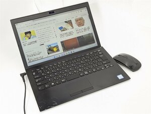 1円～ 新品マウス付き 中古ノートパソコン 高速SSD Windows11 13.3型 SONY VJPG11C12N 第7世代 Core i5 8GB 無線 Bluetooth カメラ Office