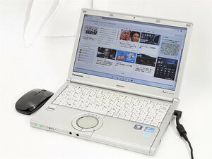 1円～ 新品無線マウス付き 12.1型 中古ノートパソコン Panasonic CF-NX2ADEYS 第3世代Core i5 無線 カメラ Office Windows11 保証付