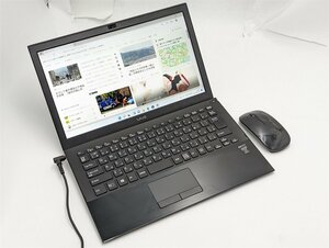 1円～ 新品マウス付き Windows11 Office SSD256GB 13.3型 中古ノートパソコン SONY VJP132C11N 第5世代 Core i5 Bluetooth カメラ 保証付
