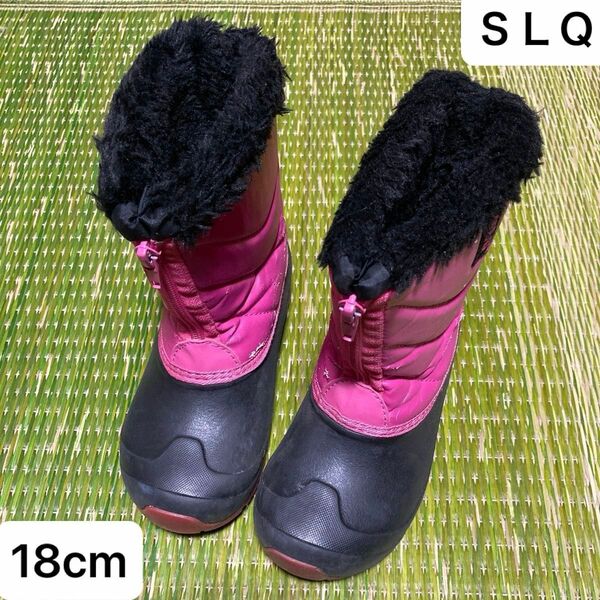 ヒマラヤ　ＳＬＱ スノーブーツ　18.0cm キッズ　子供　女の子　女児　ウインターブーツ　ピンク×ブラック　長靴