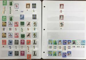 N127 日本切手 普通切手 カラーマーク切手 カラーマーク上下 40円～410円 ブロック コレクター所蔵品