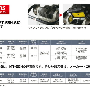 代引不可 〈三笠産業〉タンピングランマー MT-55H 新製品の画像4