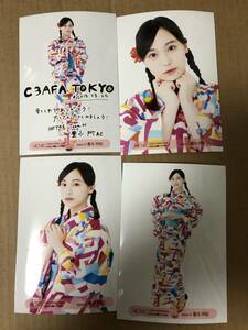 HKT48 豊永阿紀 C3AFA TOKYO 2018 印刷メッセージ 生写真 4種セミコンプ 2018.8.25 幕張メッセ