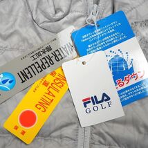 P890 新品 フィラ ゴルフ 総柄 ダウン ベスト (サイズ:LL) FILA GOLF ゴルフウェア 撥水加工 保温 洗えるダウン グレー_画像9