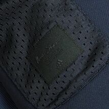 P941 新品 アディダス 中厚 ストレッチ テーラードジャケット adidas ゴルフ スリーライン (サイズ:XL) ネイビー_画像6