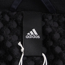 P934 新品 アディダス 裏起毛 ウ―ブン セットアップ 上下セット 防風 保温 ゴルフ adidas 秋冬 3ストライプス (サイズ:XL) 紺_画像10