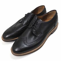 P328 未使用品 ジャンカルロモレリ イタリアンレザー ウイングチップ ビジネスシューズ 本革 GIANCARLO MORELLI 43(27.5cm) 紳士靴_画像2