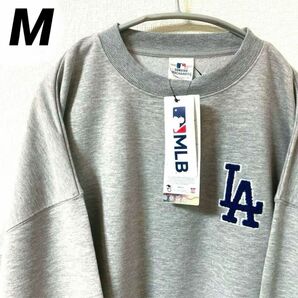 【新品】MLB ドジャース　 トレーナー　スウェット　もこもこロゴ　M