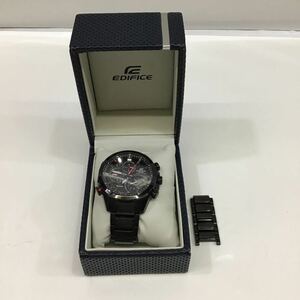 （宝）【同梱可】腕時計 EDIFICE CASIO EQB-501DC-1AJF ソーラー　アナログ　ステンレス　ブラック　稼働品　箱付 