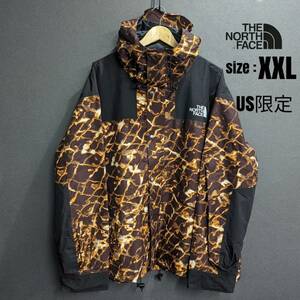 【日本未発売】THE NORTH FACE ノースフェイス マウンテンパーカー ブラウン 総柄/XXL アウター DRYVENT US限定