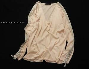 FABIANA FILIPPIfabi hole filipi cashmere side unusual material switch moni -re design knitted pull over 