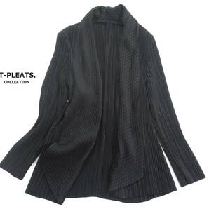 ティープリーツコレクション T-PLEATS COLLECTION 一宮繊維 素敵 プリーツ カーディガン Lの画像1