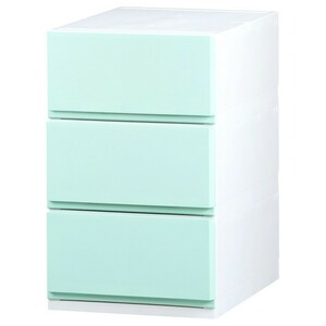  clothes case storage case plastic drawer chest 3 step pushed inserting . change closet stylish lips 353( light blue )