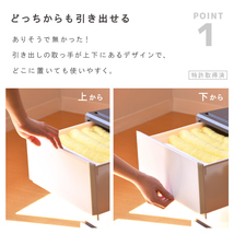 衣装ケース 収納ケース プラスチック 引き出し チェスト 1段 押入れ 衣替え クローゼット おしゃれ リップス351（ナチュラルホワイト）_画像3