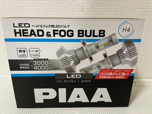 PIAA ヘッド＆フォグ用バルブ 4000lm/3000lm 6000K H4 LEH150