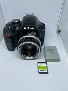 Nikon d3400 デジタル一眼レフ メモリーカード、バッテリー付き