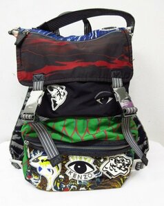 ｍ3510 KENZO　リュックサック　バックパック　柄　KENZO JUNGLE PARIS　サイズ約26×12×38cm