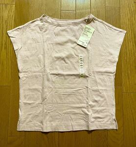 新品タグ付き 無印良品 MUJI フレンチスリーブ Tシャツ ライトピンク XSトップス 半袖Tシャツ カットソー